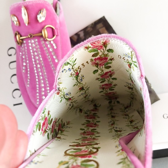 New! Gucci Princetown Horsebit Crystal MuleLoafers - Picture 10 of 12